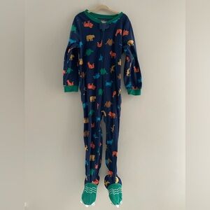 Toddler Boy’s 5T Carter’s Dino Print Fleece Footie PJs